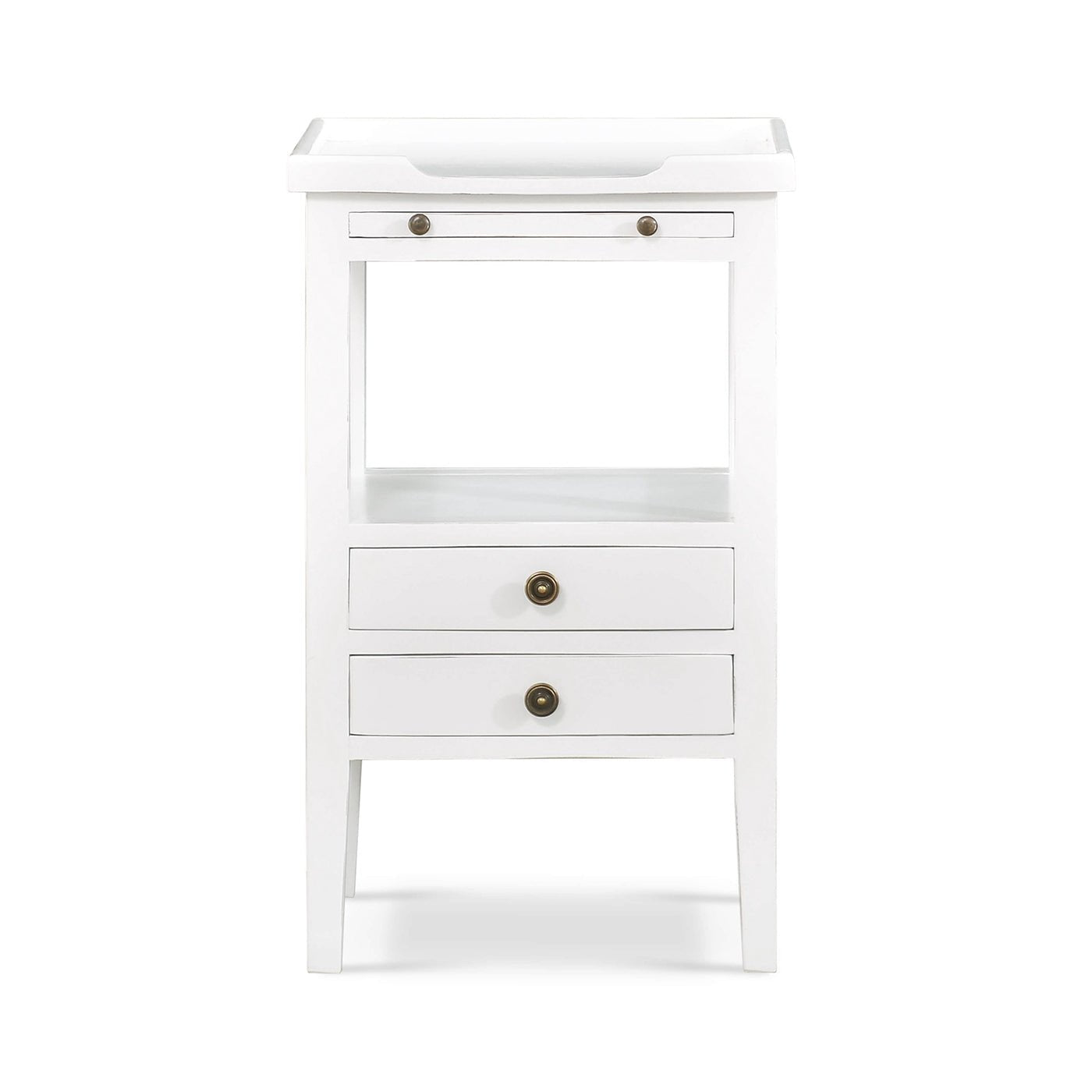 Country Style Side Table in White - English Georgian America