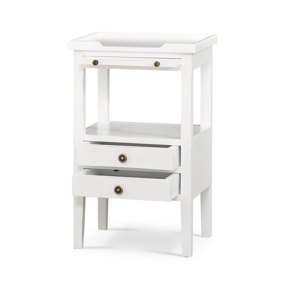 Country Style Side Table in White - English Georgian America
