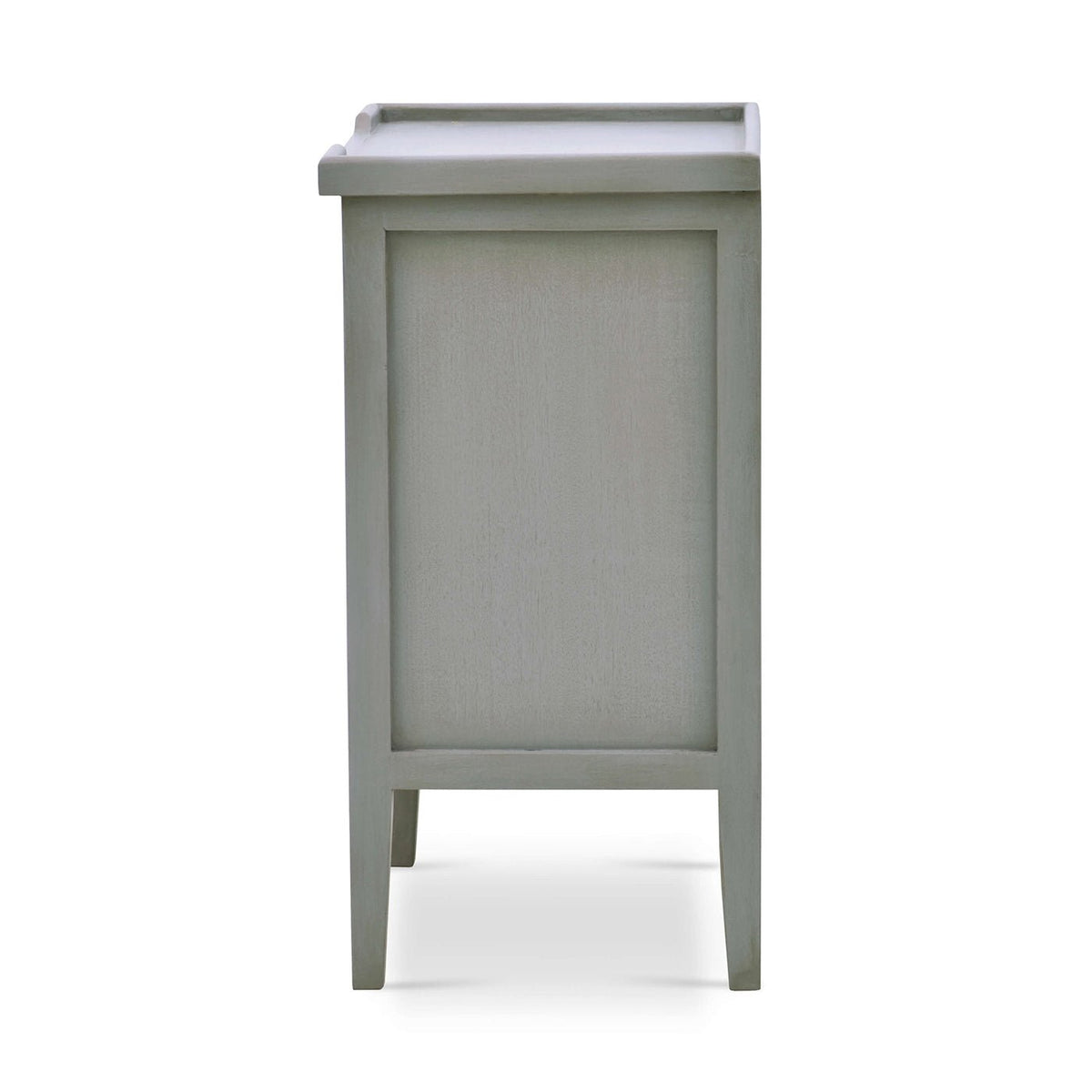 Country Style Three Drawer End Table in Charleston Gray - English Georgian America