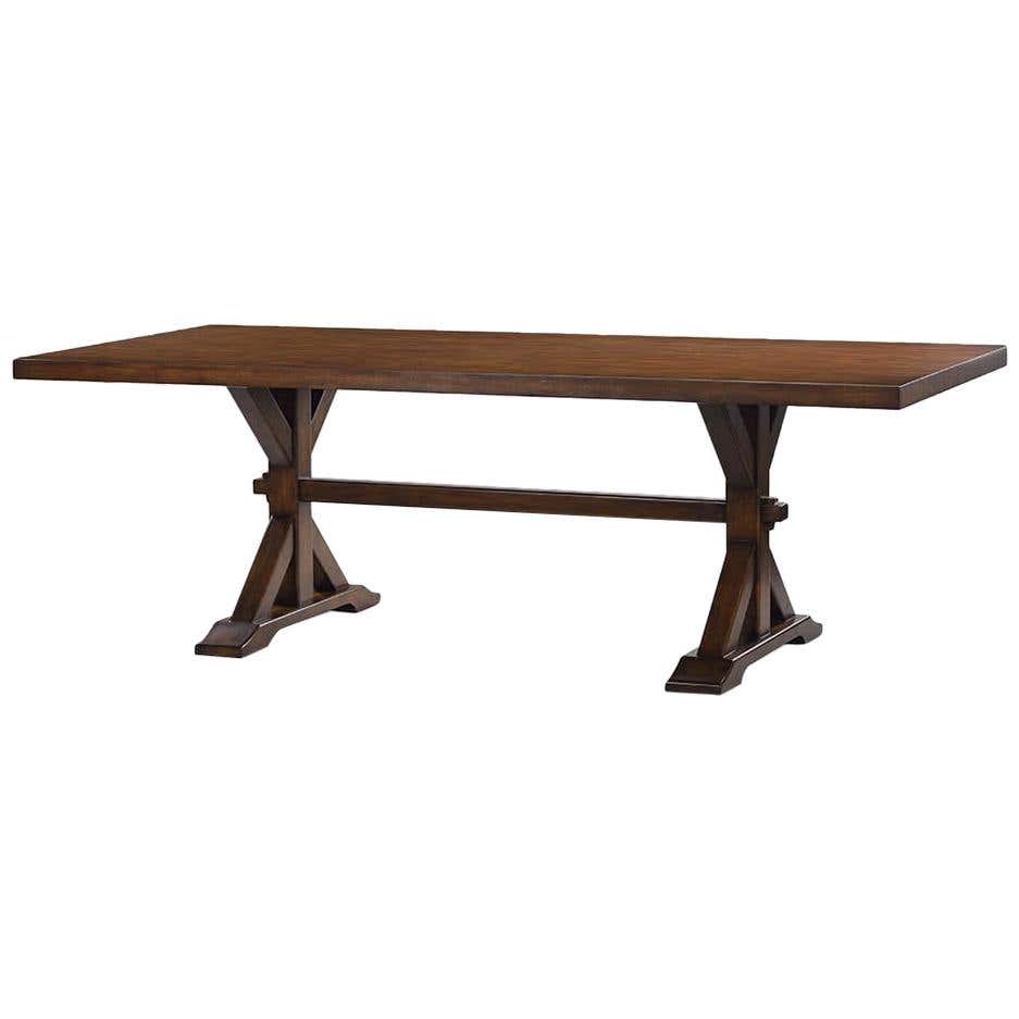 Country Trestle Dining Table - English Georgian America