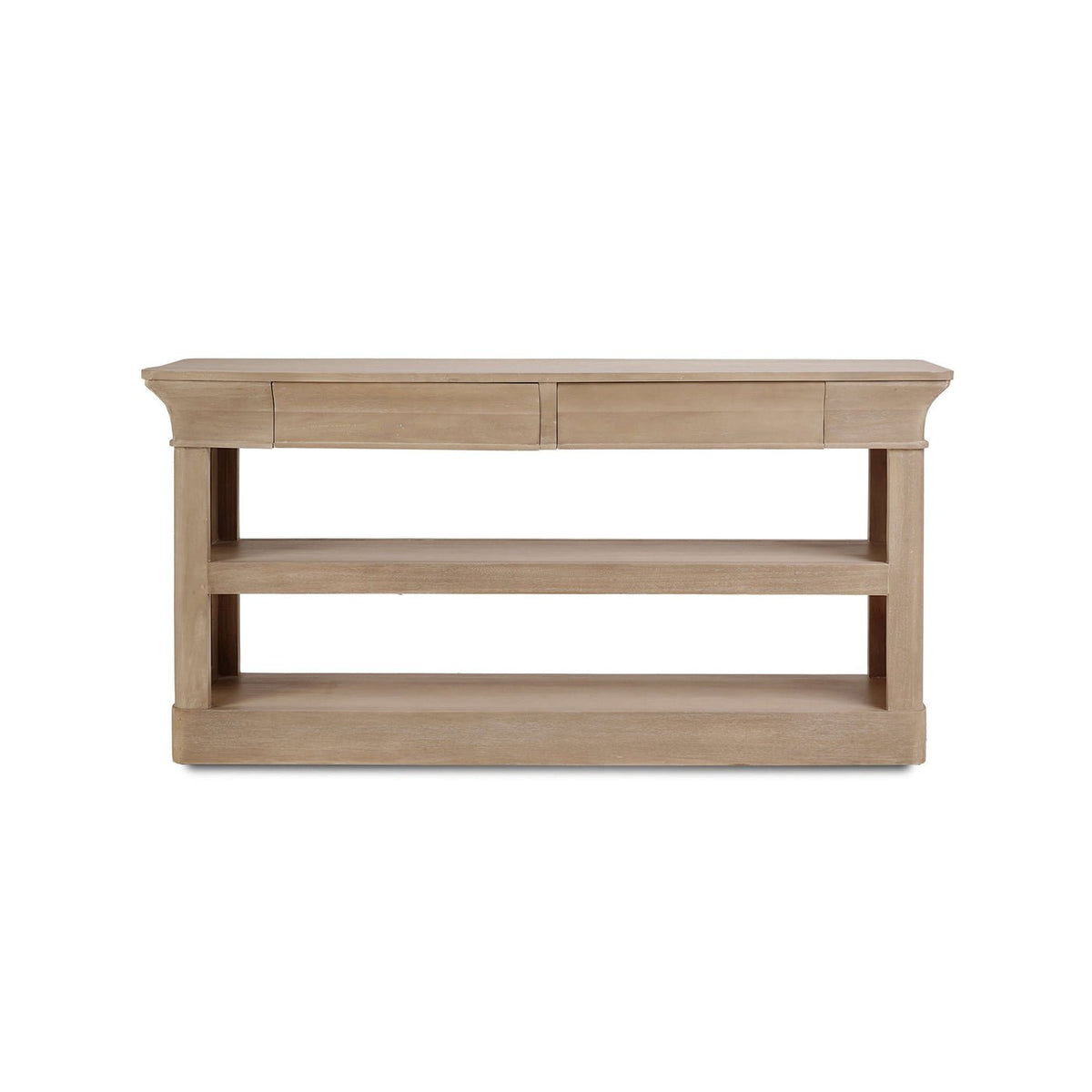 Crowned Modern Console Table in Sandbar - English Georgian America