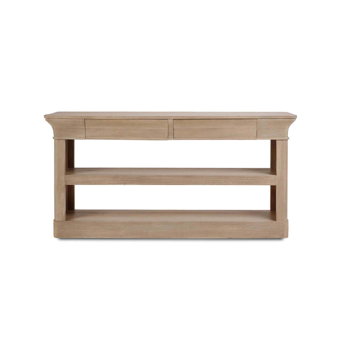 Crowned Modern Console Table in Sandbar - English Georgian America