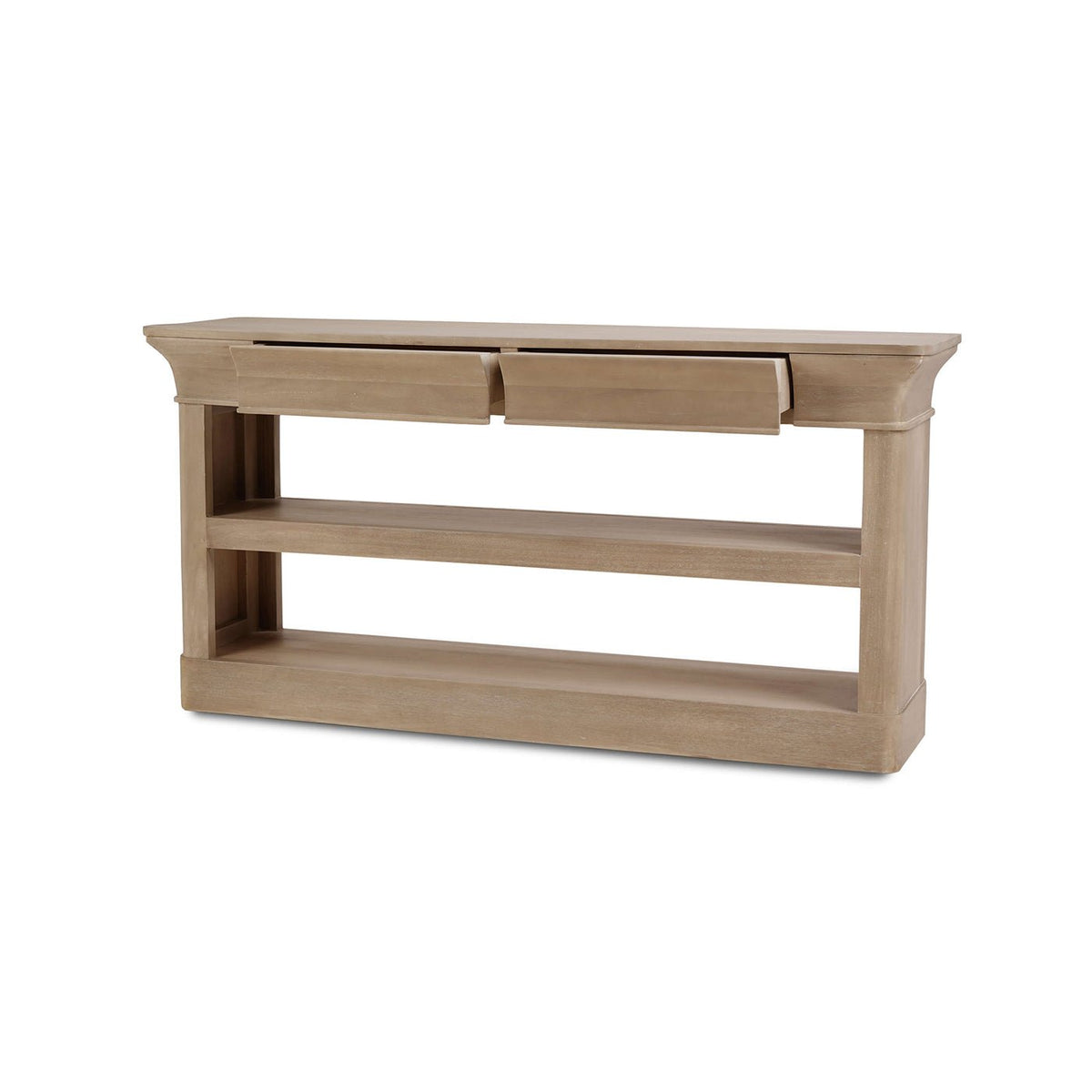 Crowned Modern Console Table in Sandbar - English Georgian America