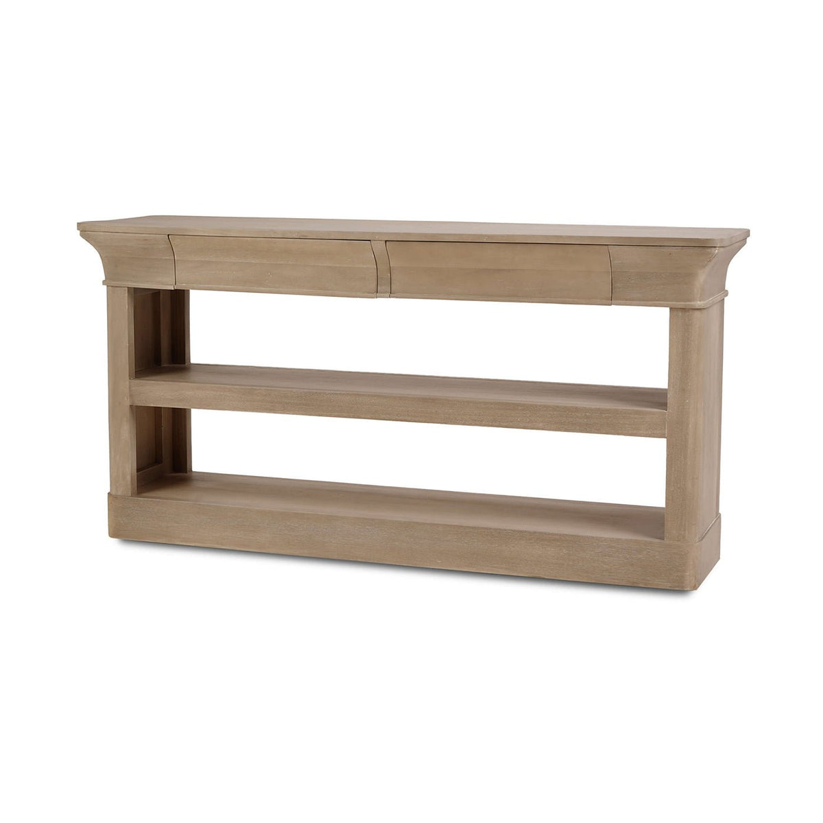 Crowned Modern Console Table in Sandbar - English Georgian America