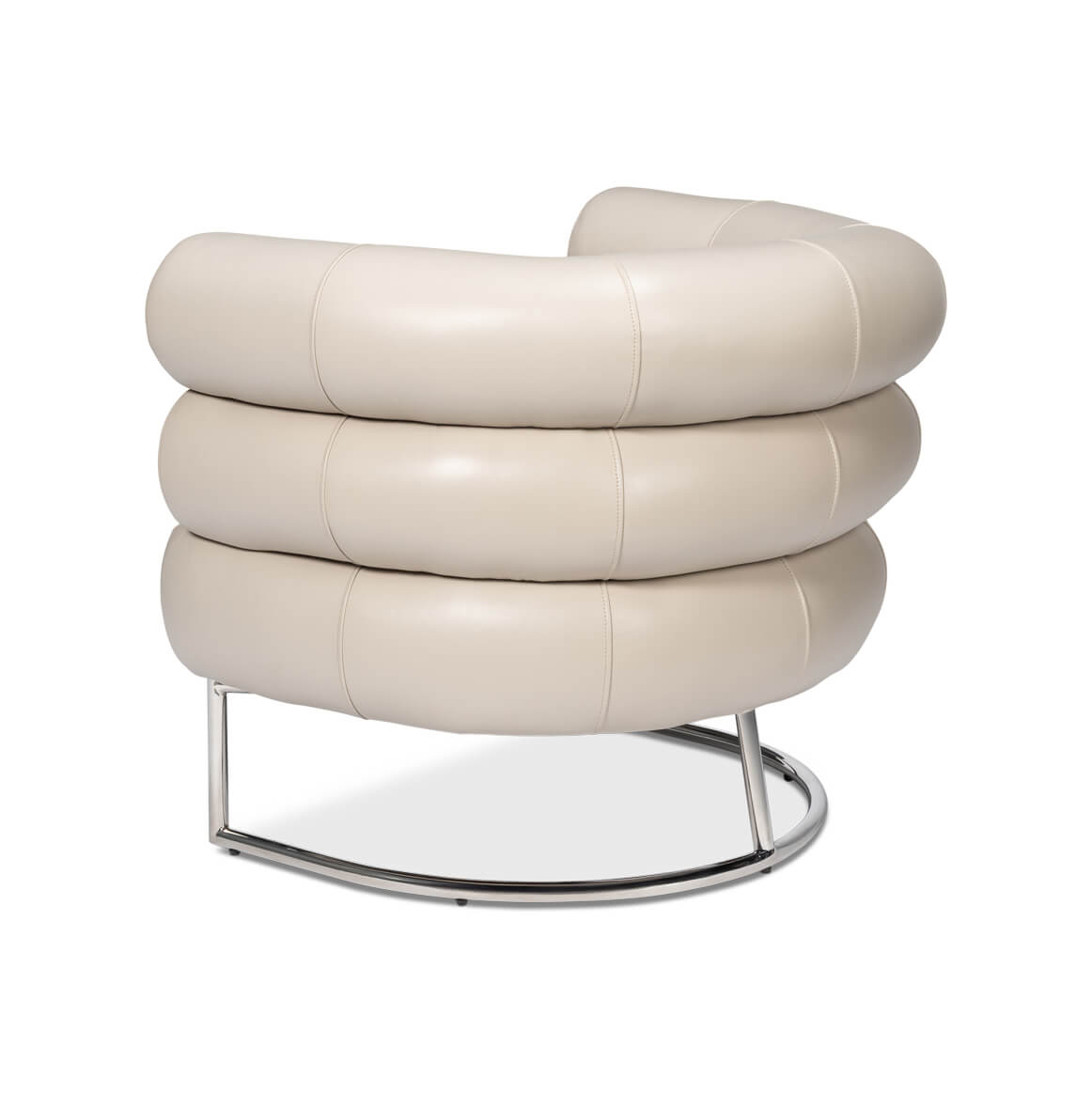 Crystal White Leather Accent Chair - English Georgian America