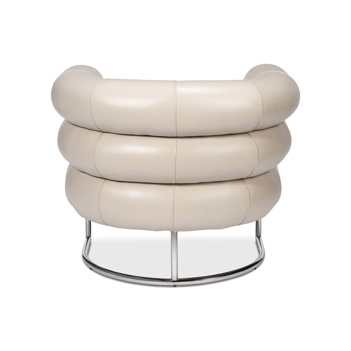 Crystal White Leather Accent Chair - English Georgian America