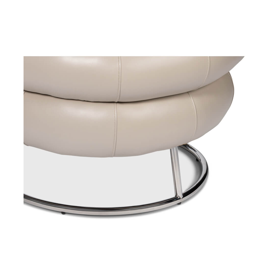 Crystal White Leather Accent Chair - English Georgian America