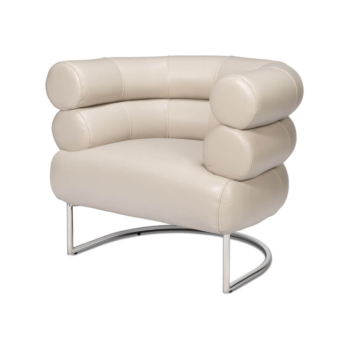 Crystal White Leather Accent Chair - English Georgian America