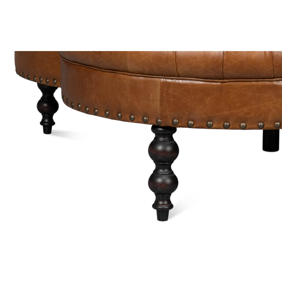 Cuban Brown Four-Sided Lobby Sofa - English Georgian America