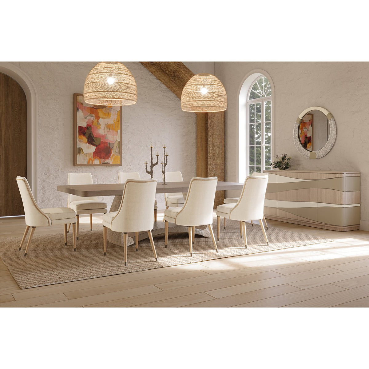 Danish Cord Organic Modern Mirror - English Georgian America