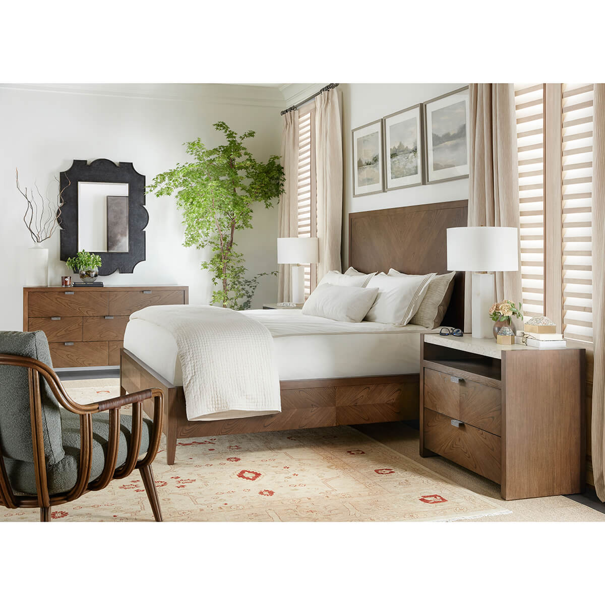 Dark Ash Long Dresser - English Georgian America