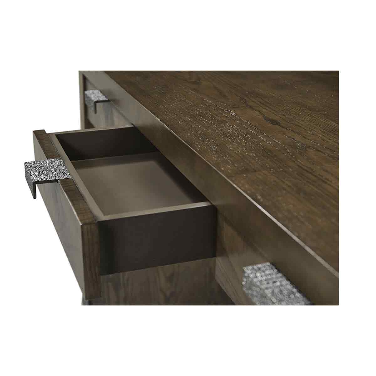 Dark Ash Modern Desk - English Georgian America