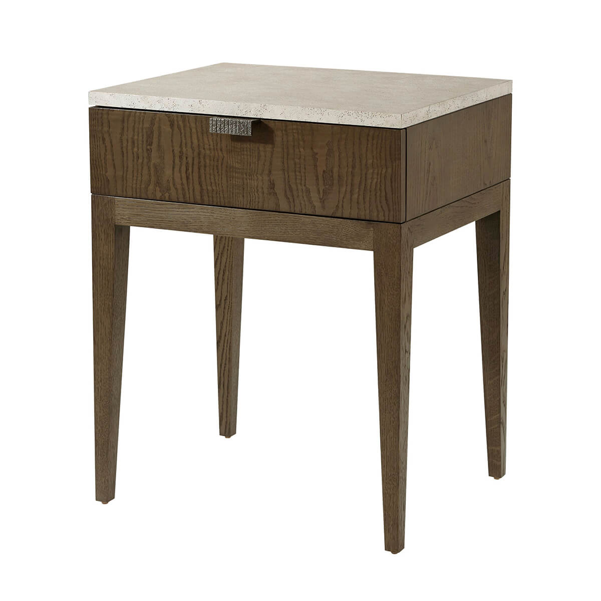 Dark Ash Modern Nightstand - English Georgian America