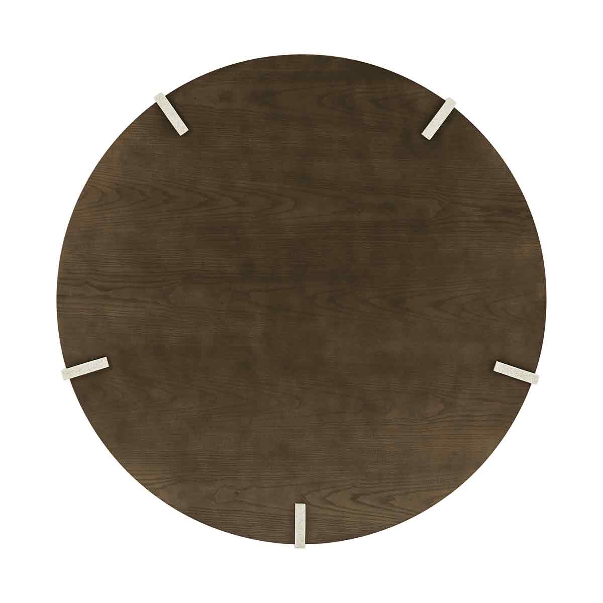 Dark Ash Round Coffee Table - English Georgian America