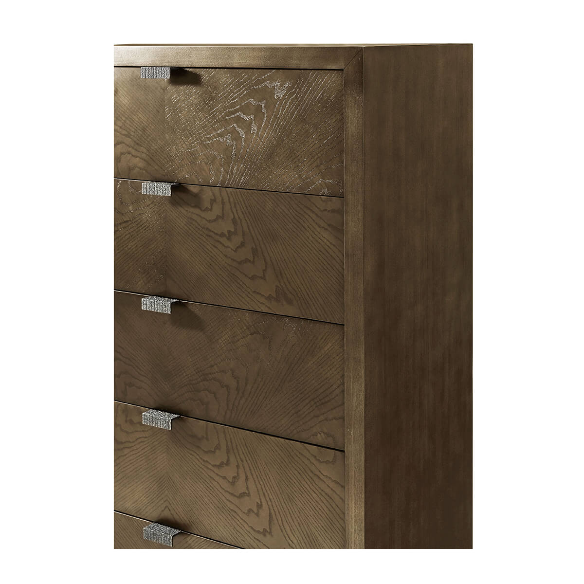 Dark Ash Tall Chest - English Georgian America