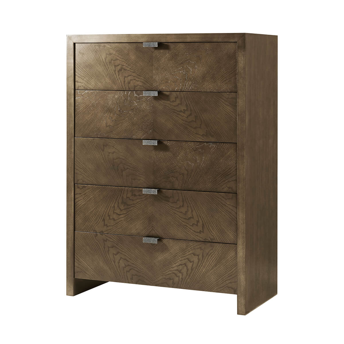 Dark Ash Tall Chest - English Georgian America