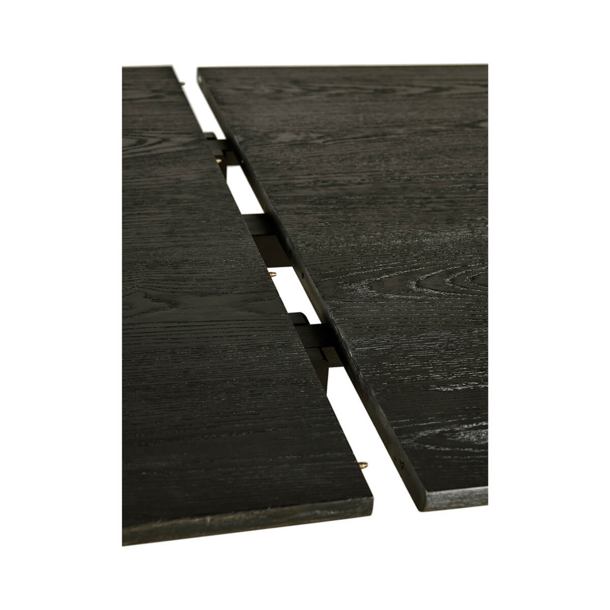 Dark European Ash Trestle End Dining Table - English Georgian America