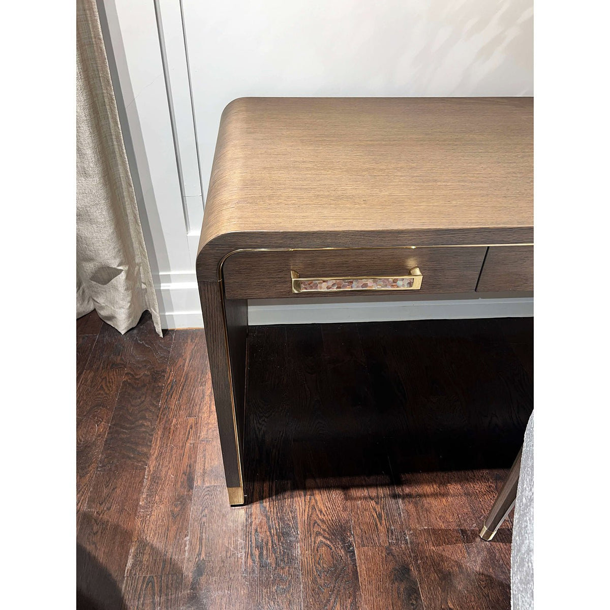 Dark Hollywood Regency Desk - English Georgian America