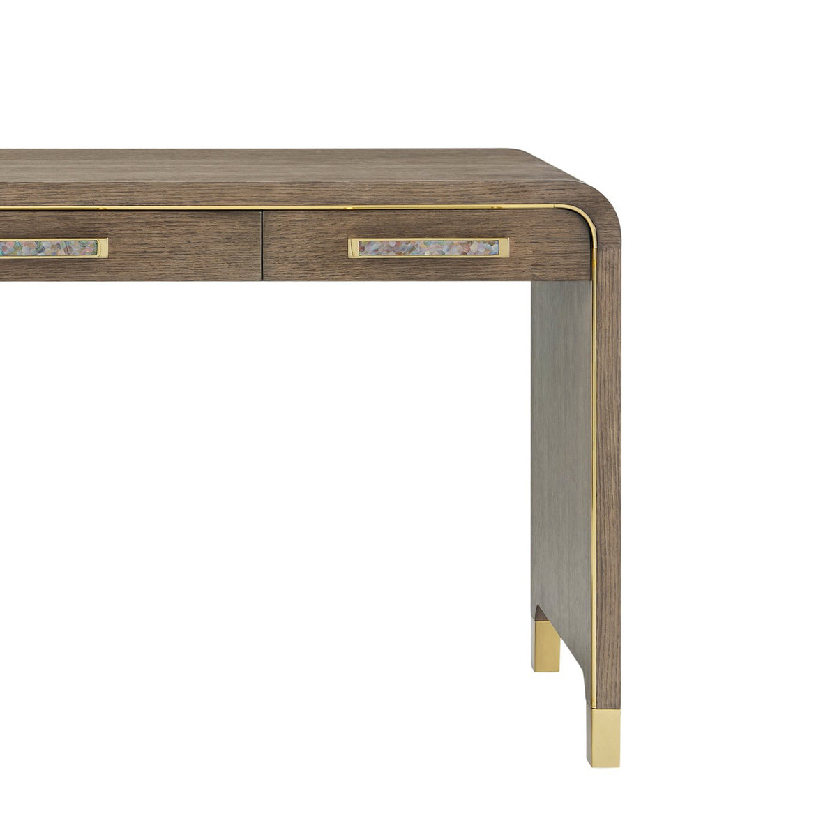 Dark Hollywood Regency Desk - English Georgian America