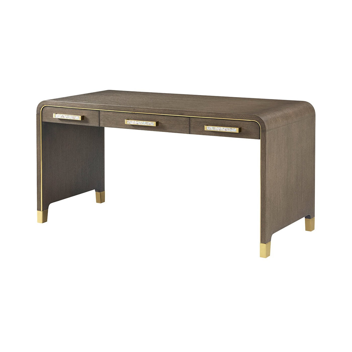 Dark Hollywood Regency Desk - English Georgian America