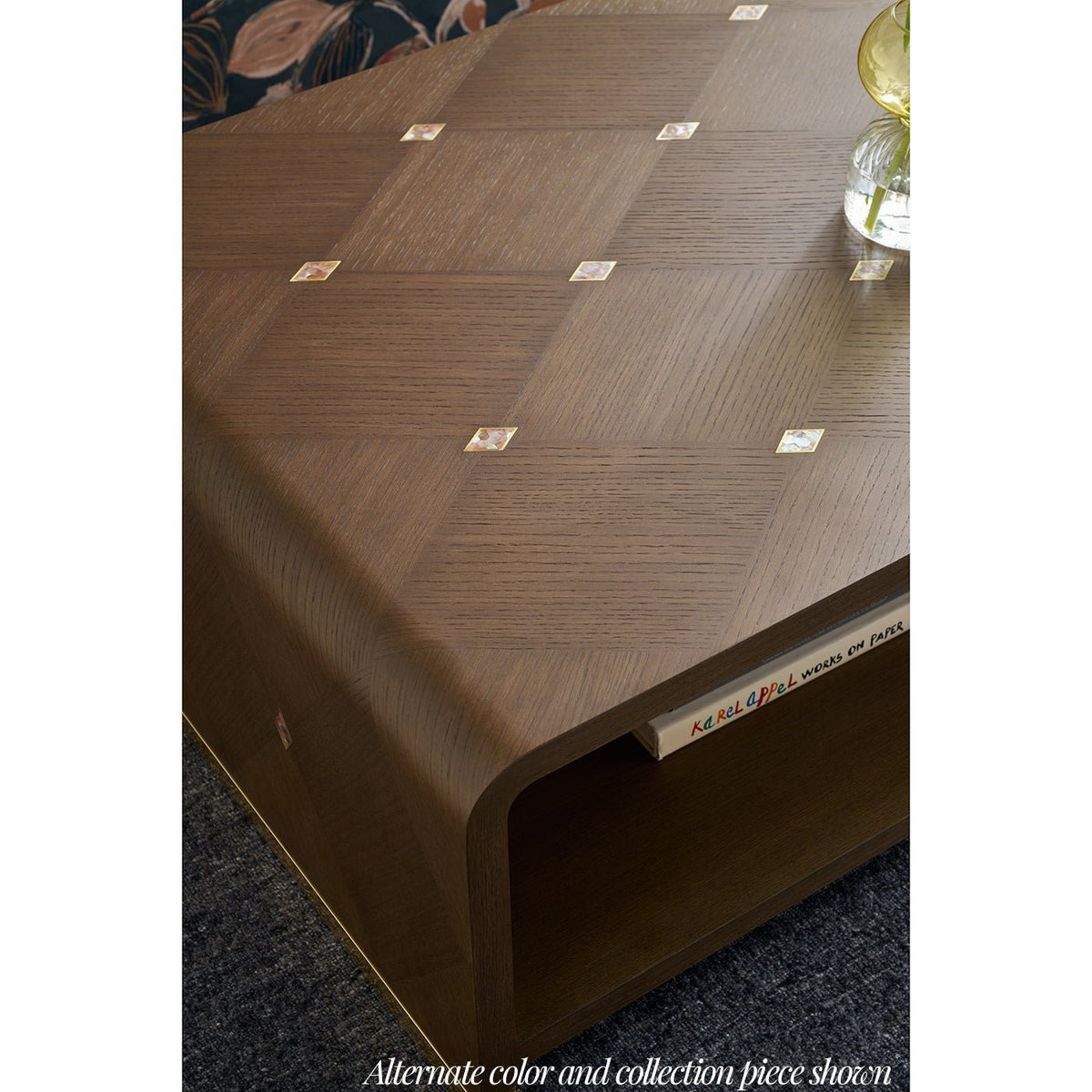 Dark Hollywood Regency Waterfall Side Table - English Georgian America