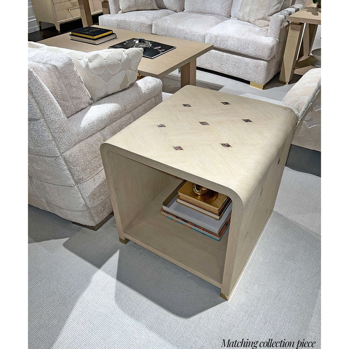 Dark Hollywood Regency Waterfall Side Table - English Georgian America