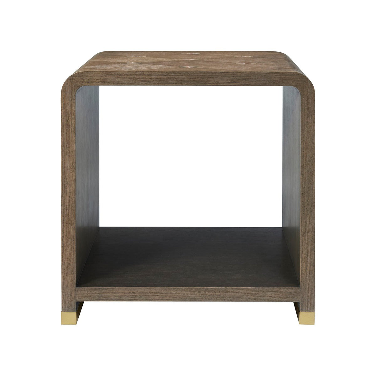 Dark Hollywood Regency Waterfall Side Table - English Georgian America