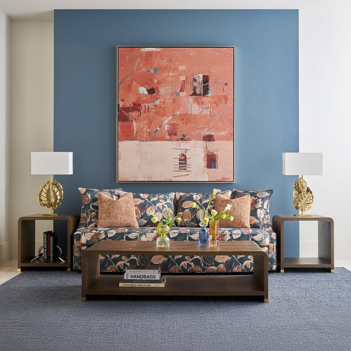 Dark Hollywood Regency Waterfall Side Table - English Georgian America