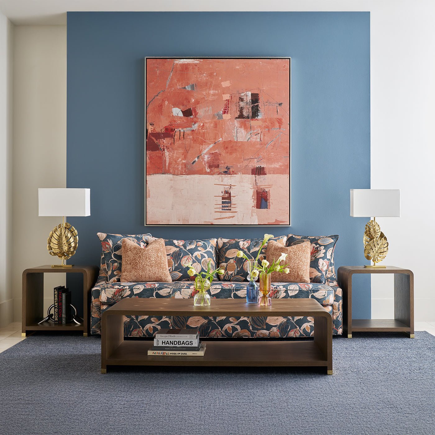 Dark Hollywood Regency Waterfall Side Table - English Georgian America