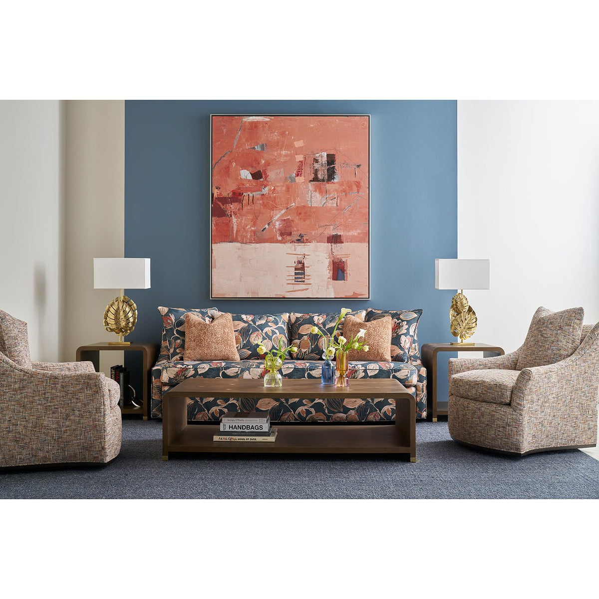 Dark Hollywood Regency Waterfall Side Table - English Georgian America