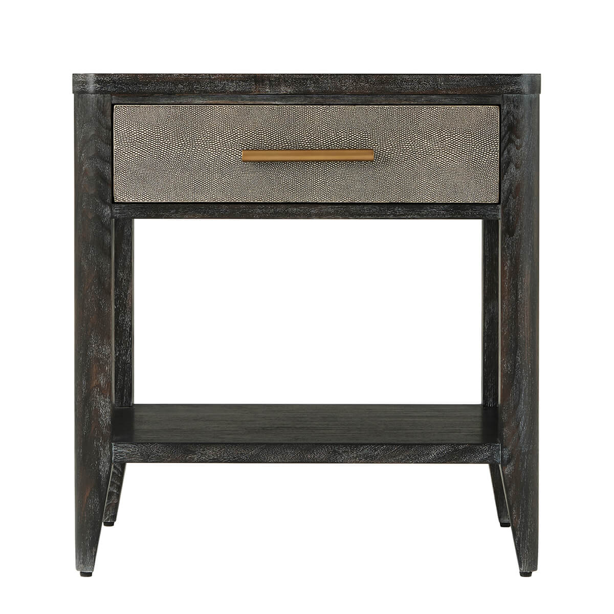 Dark Mid Century Bedside Table - 23" - English Georgian America