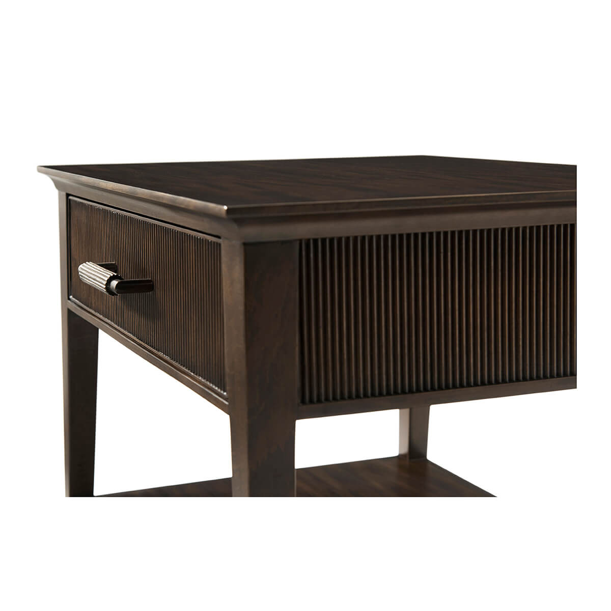 Dark Mid Century Nightstand - English Georgian America