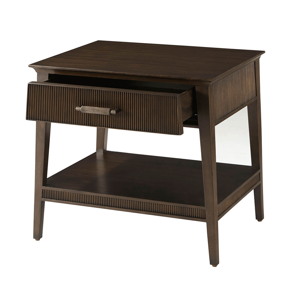 Dark Mid Century Nightstand - English Georgian America