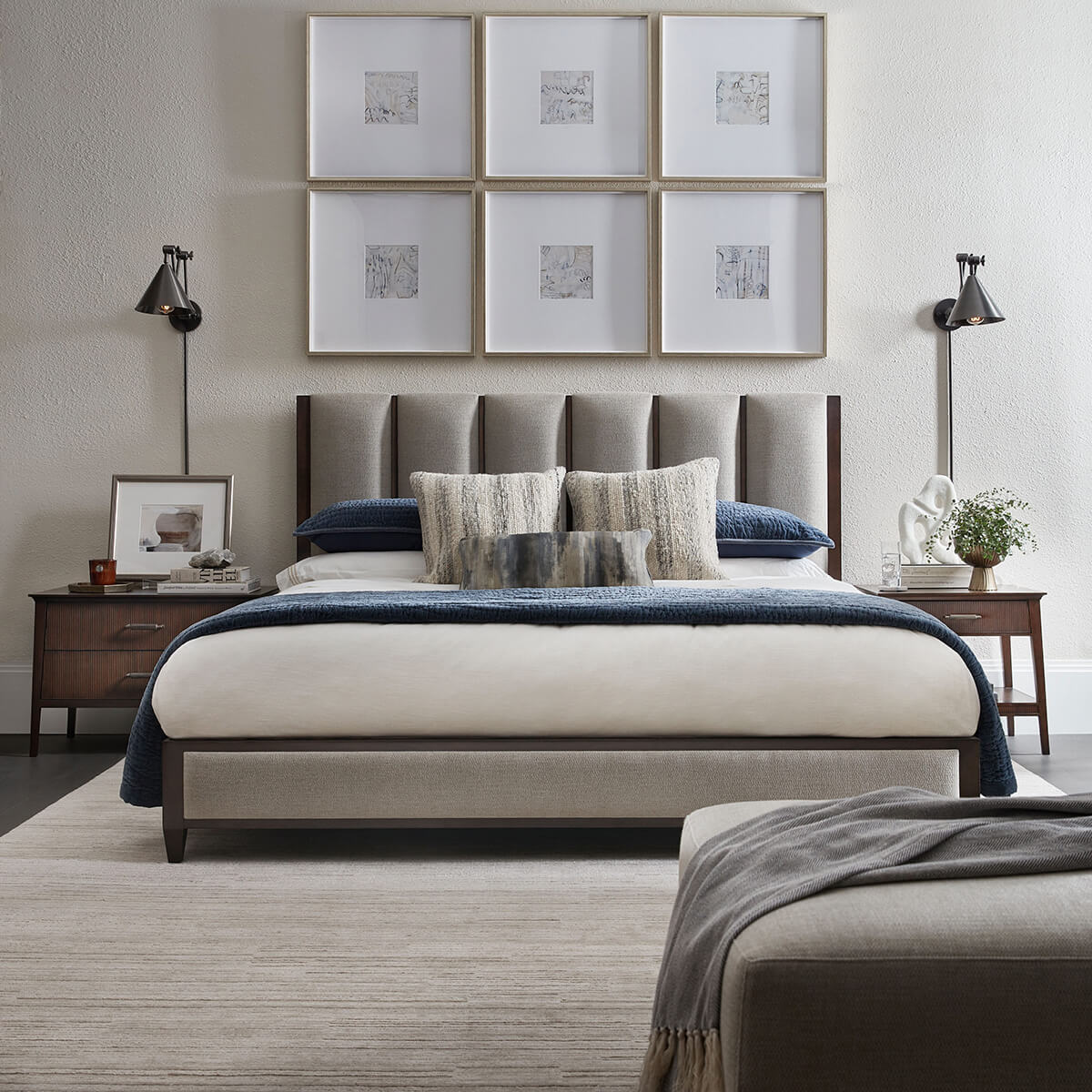 Dark Mid Century Nightstand - English Georgian America