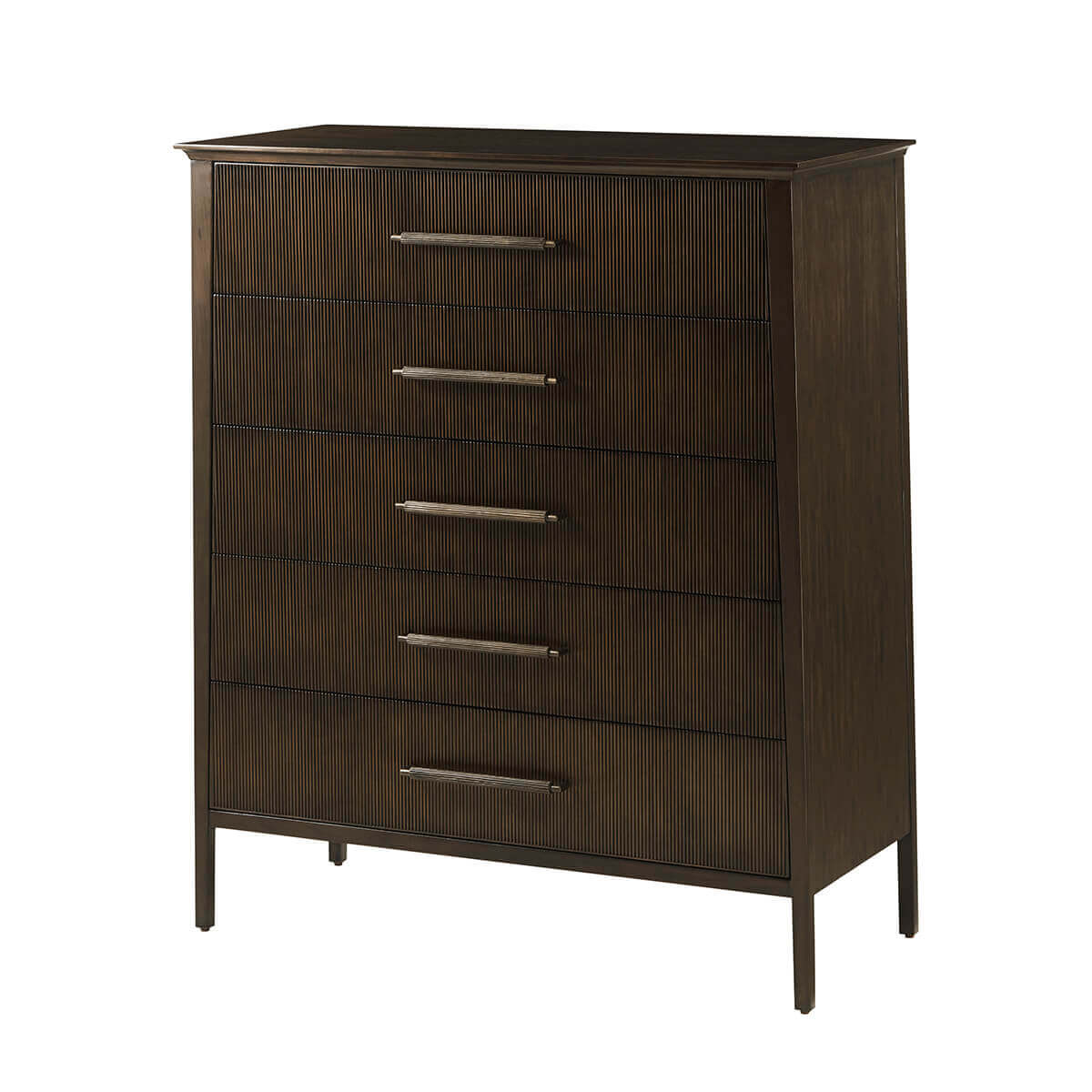 Dark Mid Century Tall Dresser - English Georgian America