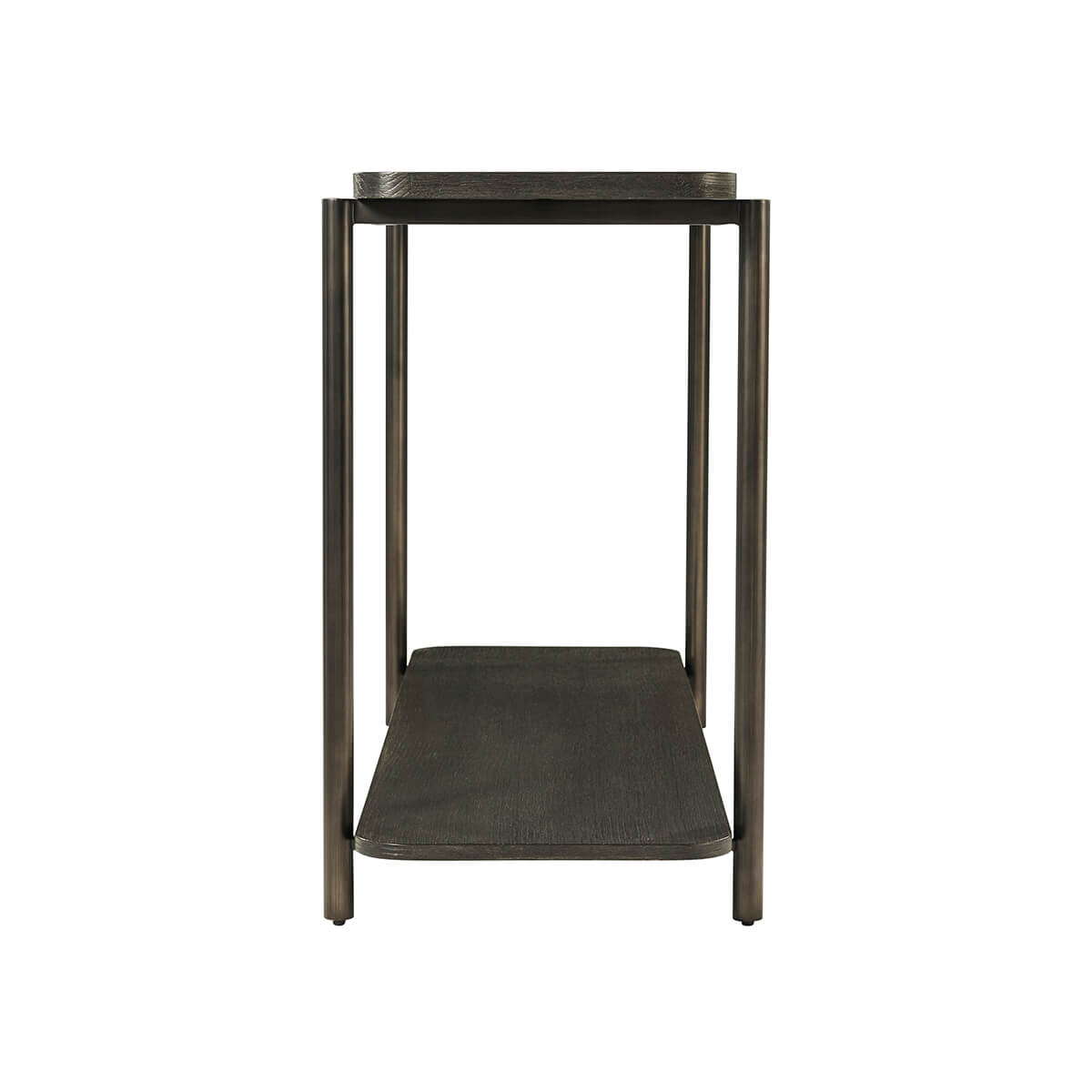 Dark Modern Oak Console Table - English Georgian America