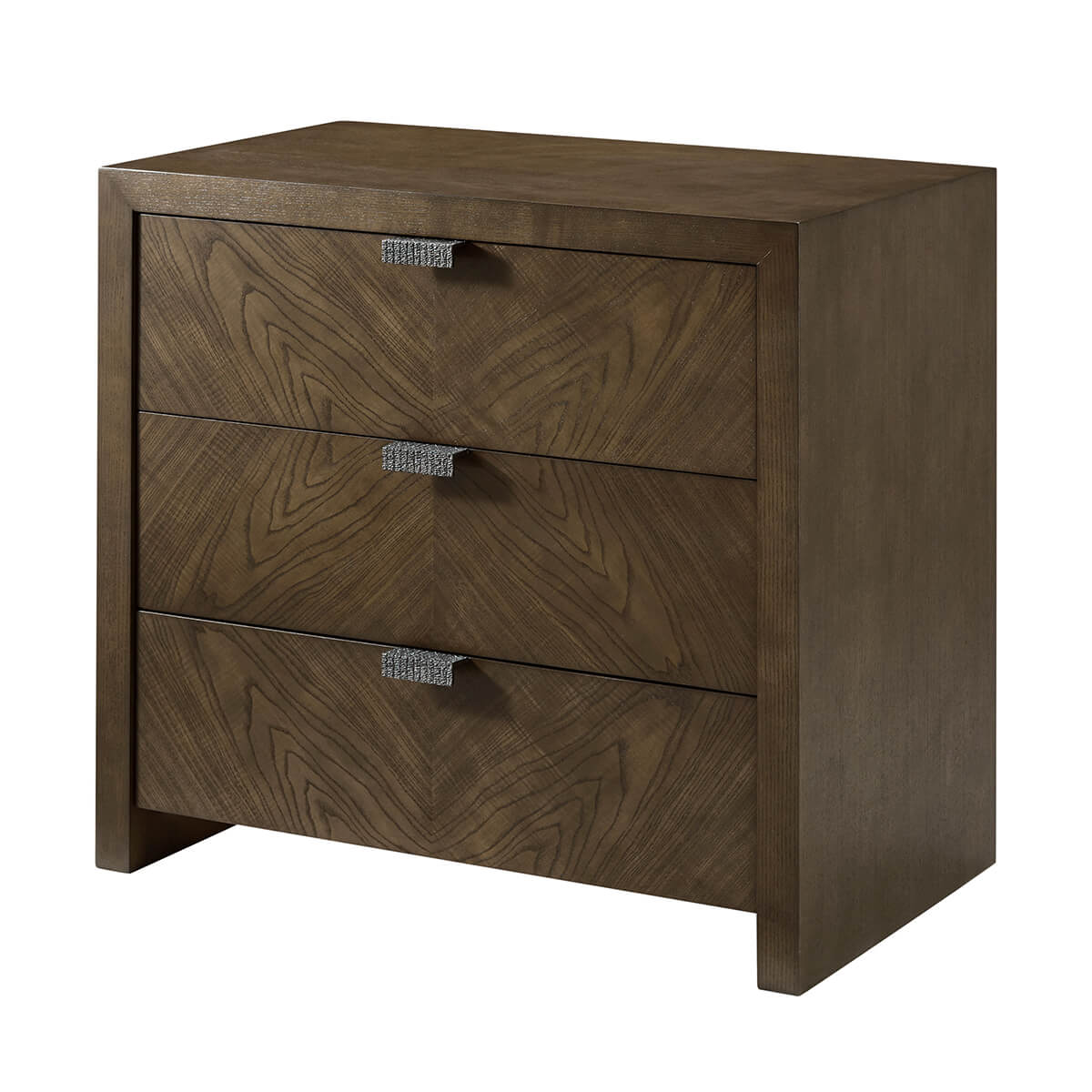 Dark Modern Three Drawer Nightstand - English Georgian America