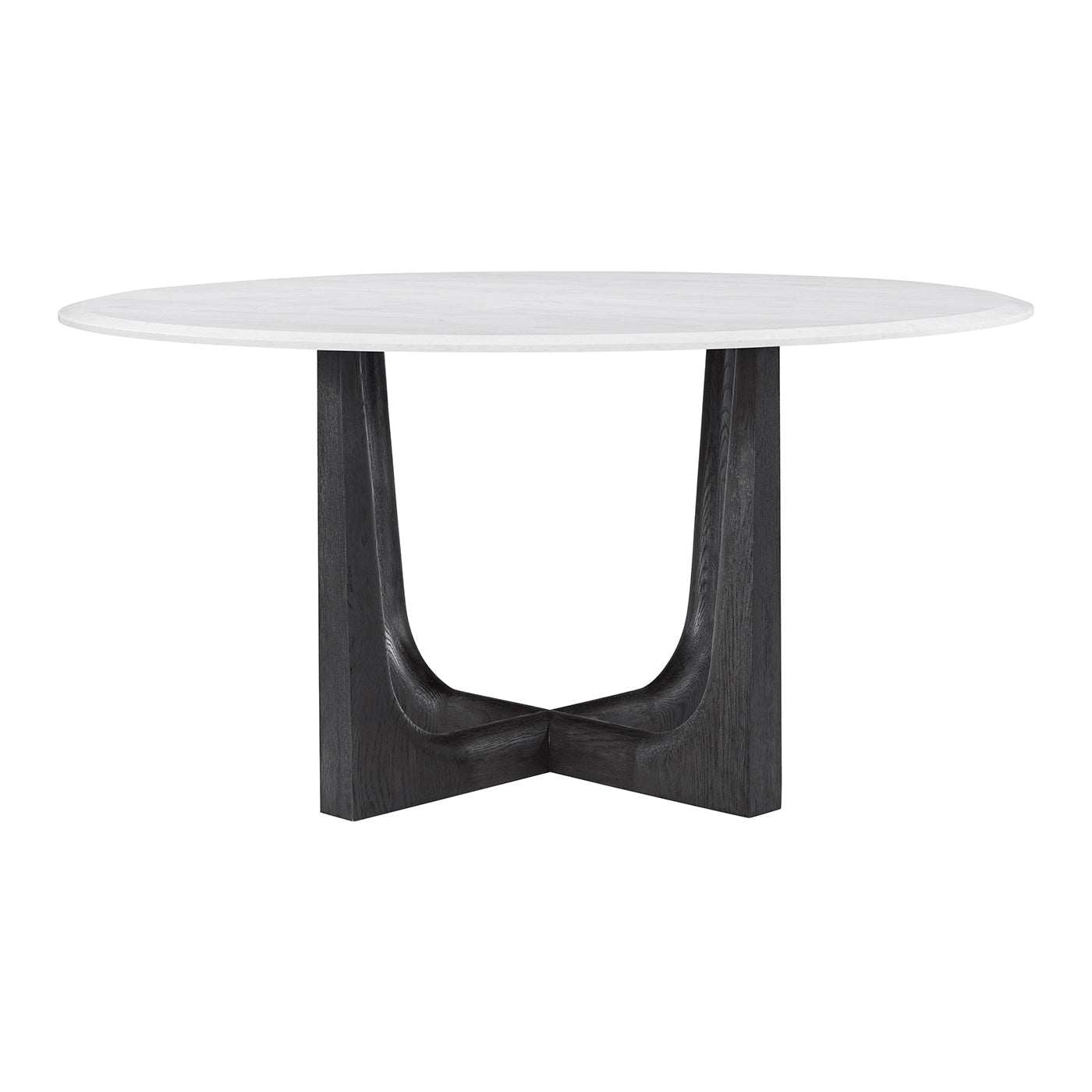 Dark Oak and Quartz Round Dining Table - English Georgian America