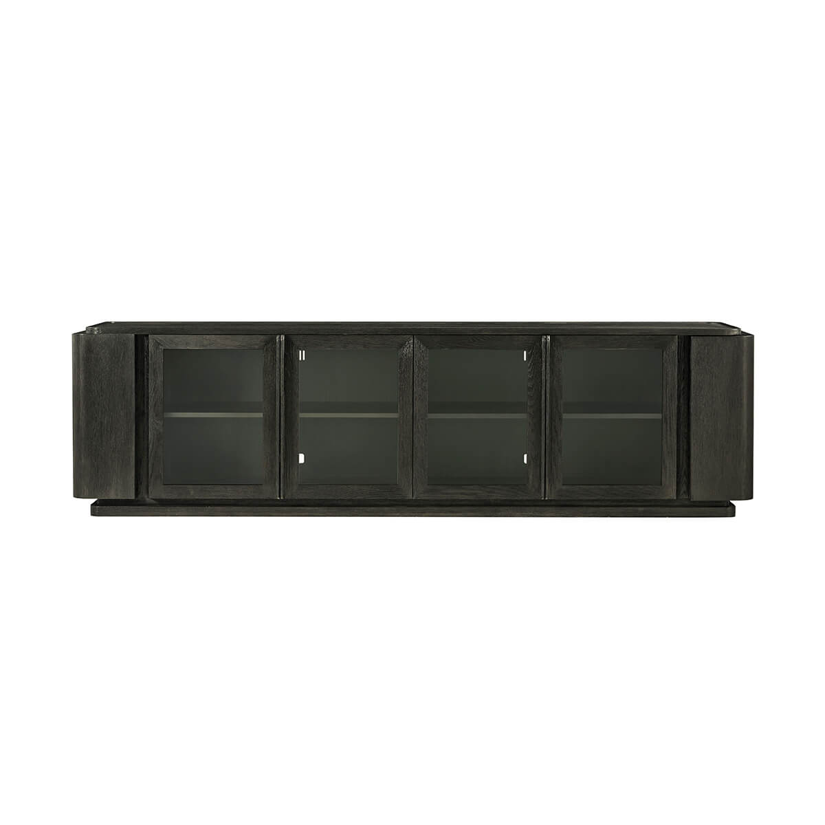 Dark Oak Long Modern Media Console - English Georgian America