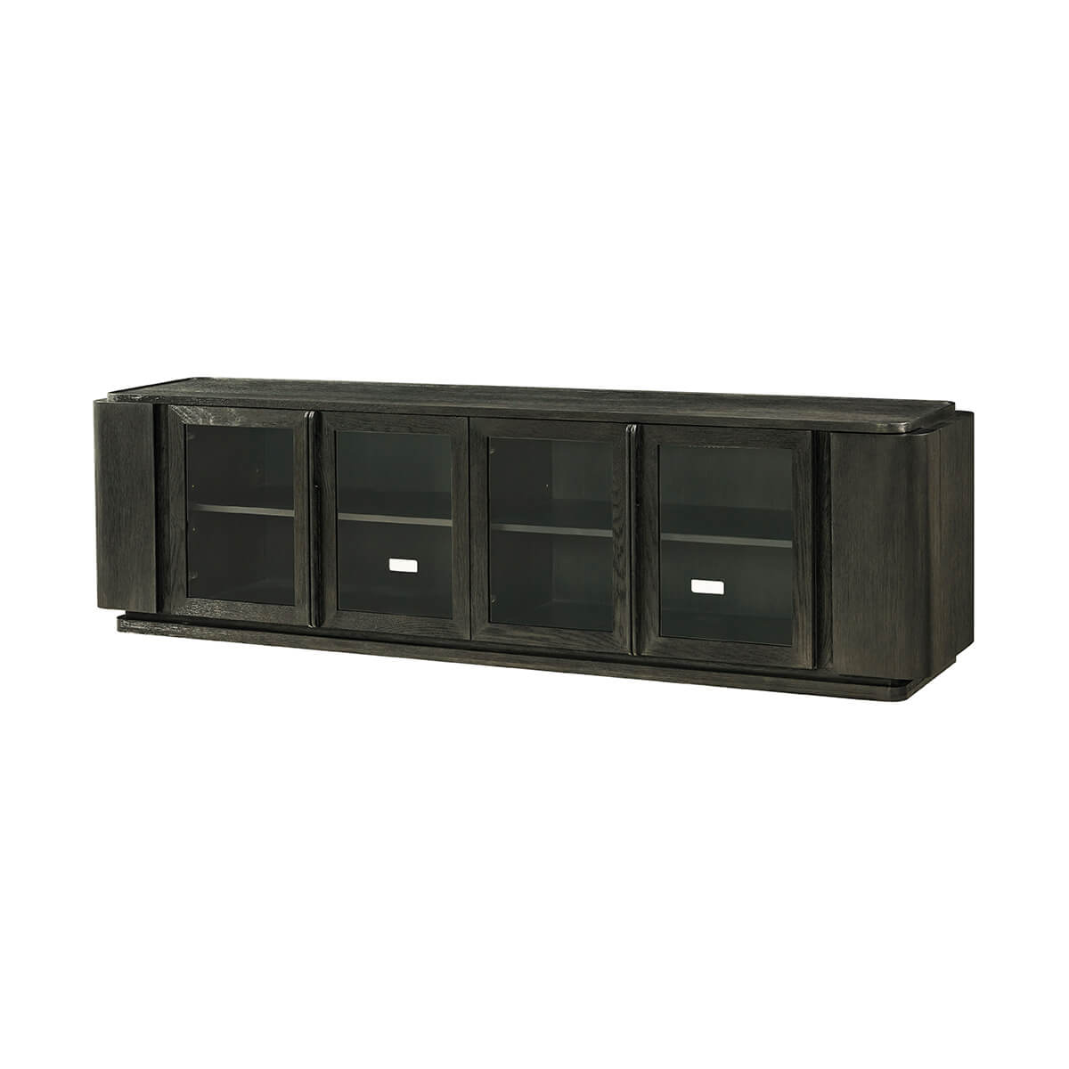 Dark Oak Long Modern Media Console - English Georgian America