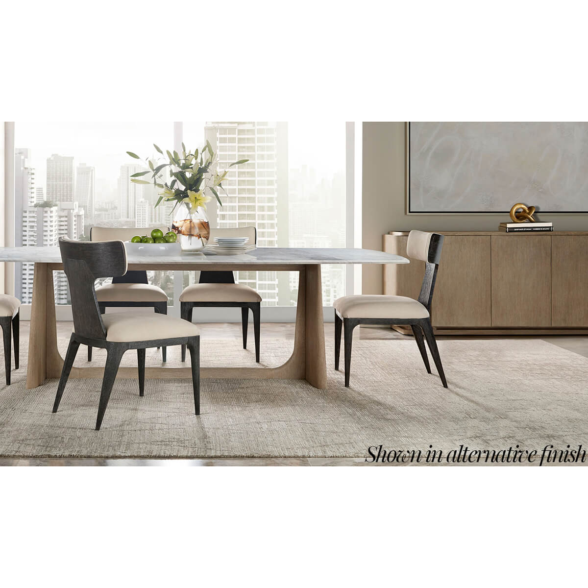 Dark Oak Modern Buffet - English Georgian America