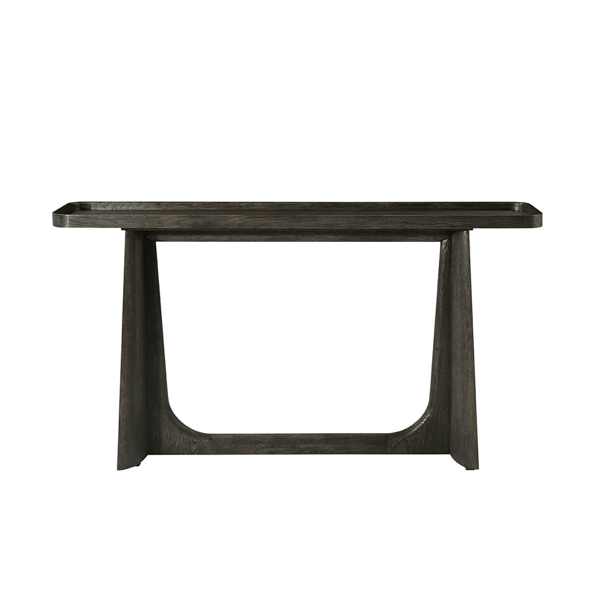 Dark Oak Modern Console Table - English Georgian America