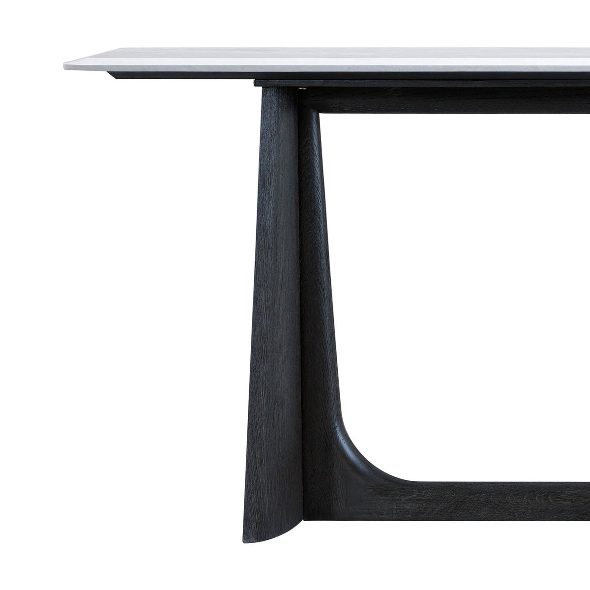 Dark Oak Modern Quartz Top Console Table - English Georgian America
