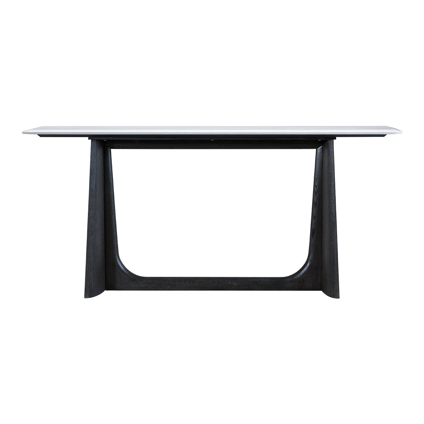 Dark Oak Modern Quartz Top Console Table - English Georgian America