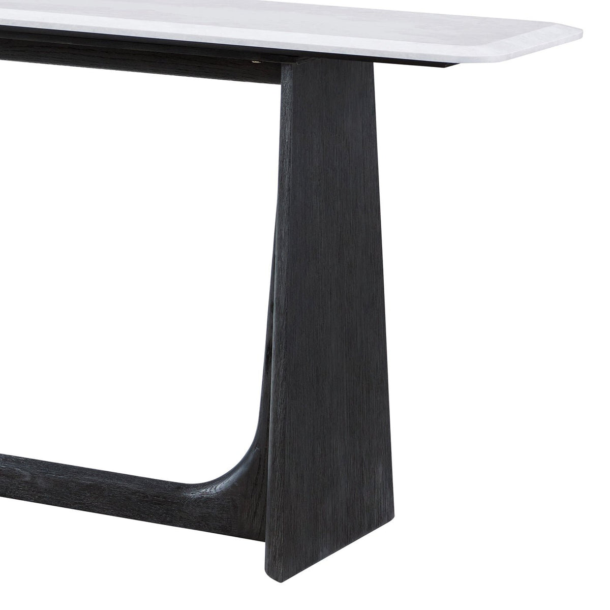 Dark Oak Modern Quartz Top Console Table - English Georgian America