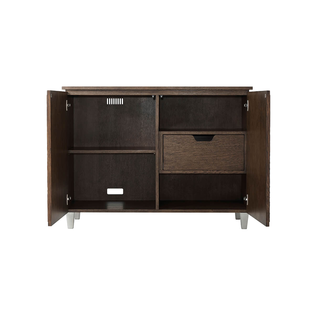 Dark Oak Modern Side Cabinet - English Georgian America