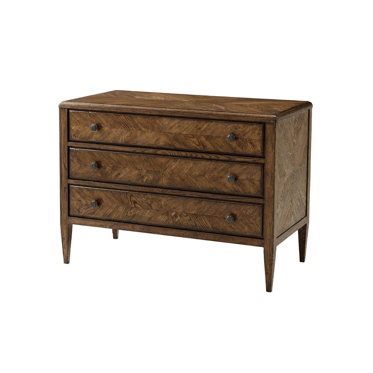 Dark Oak Parquetry Dresser - English Georgian America
