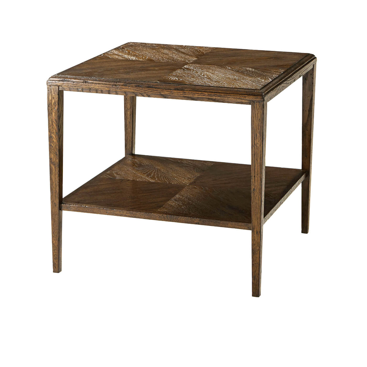 Dark Oak Rustic End Table - English Georgian America