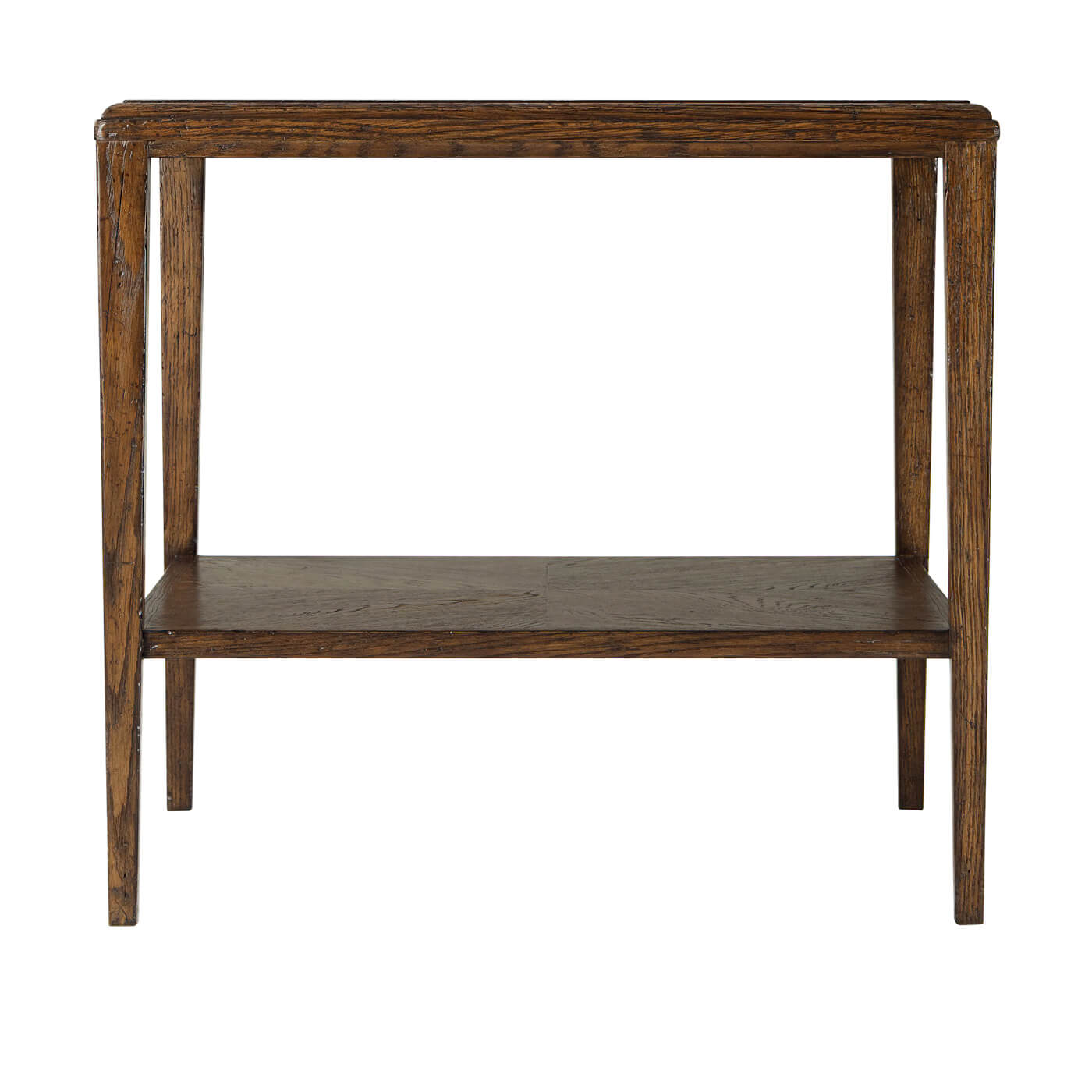 Dark Oak Rustic End Table - English Georgian America