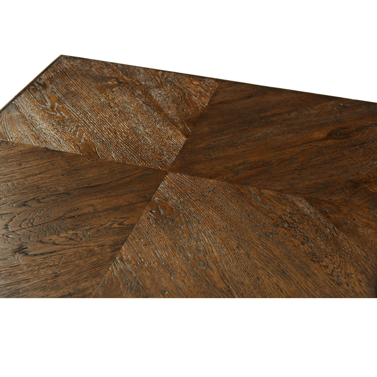 Dark Oak Rustic End Table - English Georgian America